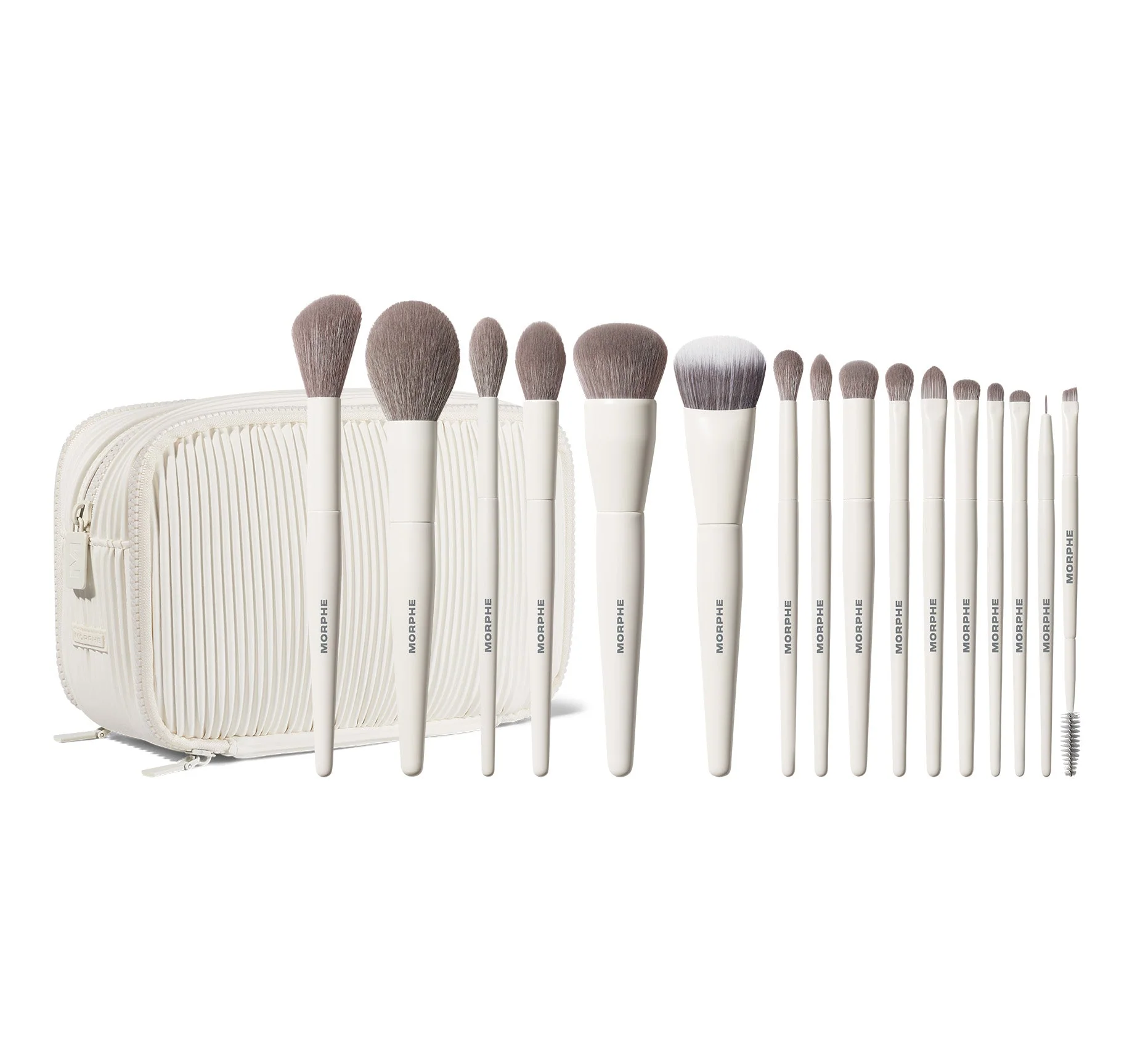set de 16 brochas para rostro y ojos ready, set, pro set de 16 brochas para rostro y ojos ready, set, pro